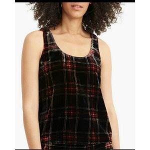 NWT j crew crushed velvet plaid tank top 4
